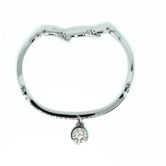 Anne Klein Silver Tone Rhinestone Bracelet - Picture 1 of 5